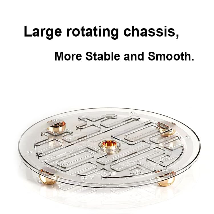 HANKOR Rotating Skincare Makeup Organizer, 11"" Round Lazy Susan, Turntable Vanity Organizers and Storage, Clear Large Spinning Cosmetic Perfume Display Cases (Clear) - Image 4